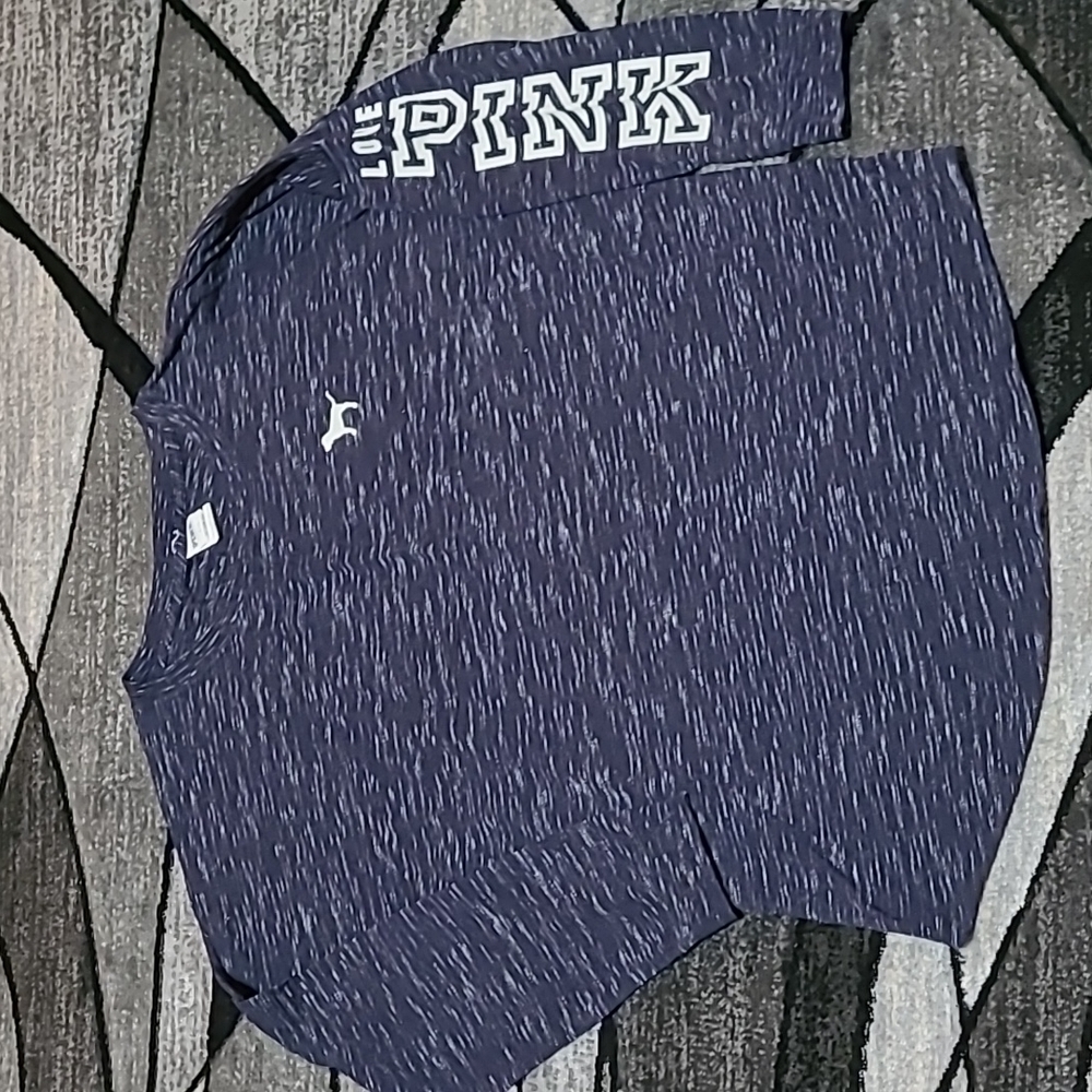 VS PINK 2014 CAMPUS LOGO CREW TEE-SHIRT